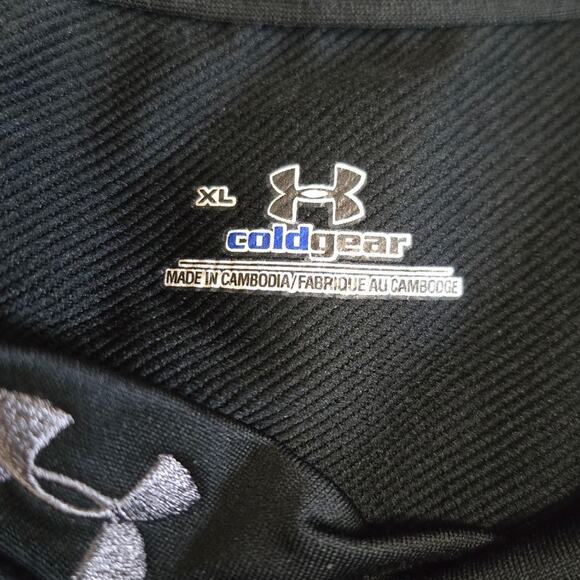 Under Armour Men’s XL Black Long Sleeve HeatGear Compression Shirt Performance - Picture 6 of 7